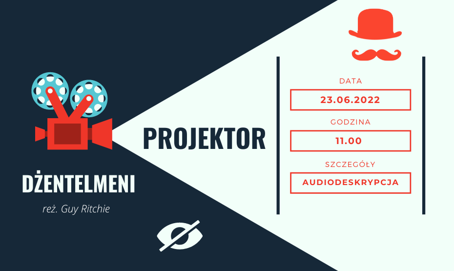 Projektor z audiodeskrypcją.