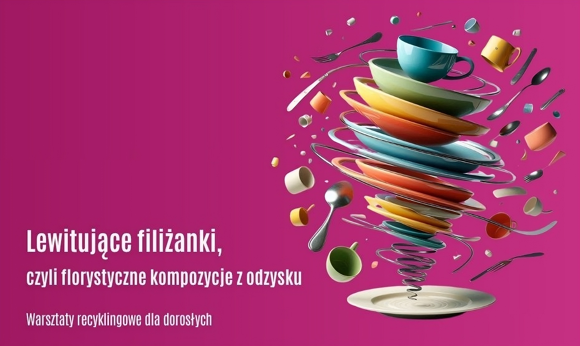 Lewitujące filiżanki, czyli florystyczne kompozycje z odzysku!